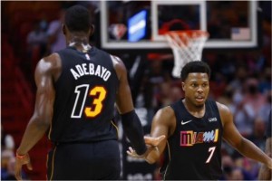  巴特勒20+10+10，热火加时擒公牛锁前六  