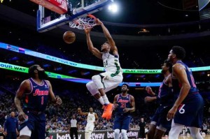 NBA-字母哥争议压哨绝杀76人，终结对手三连胜登顶东部引热议