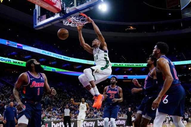 NBA-字母哥争议压哨绝杀76人，终结对手三连胜登顶东部引热议